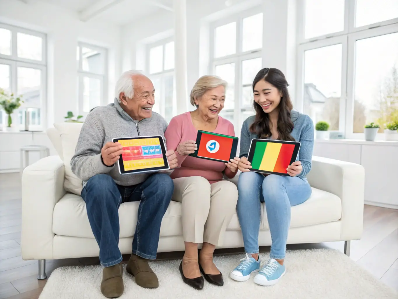 A group of young adults using early 2000s technology like flip phones and early digital cameras.